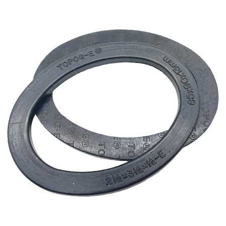 Handhole Gasket, Series 180, Black Rubber, 6 In X 10 In X 5/8 In, Elliptical, PK 2